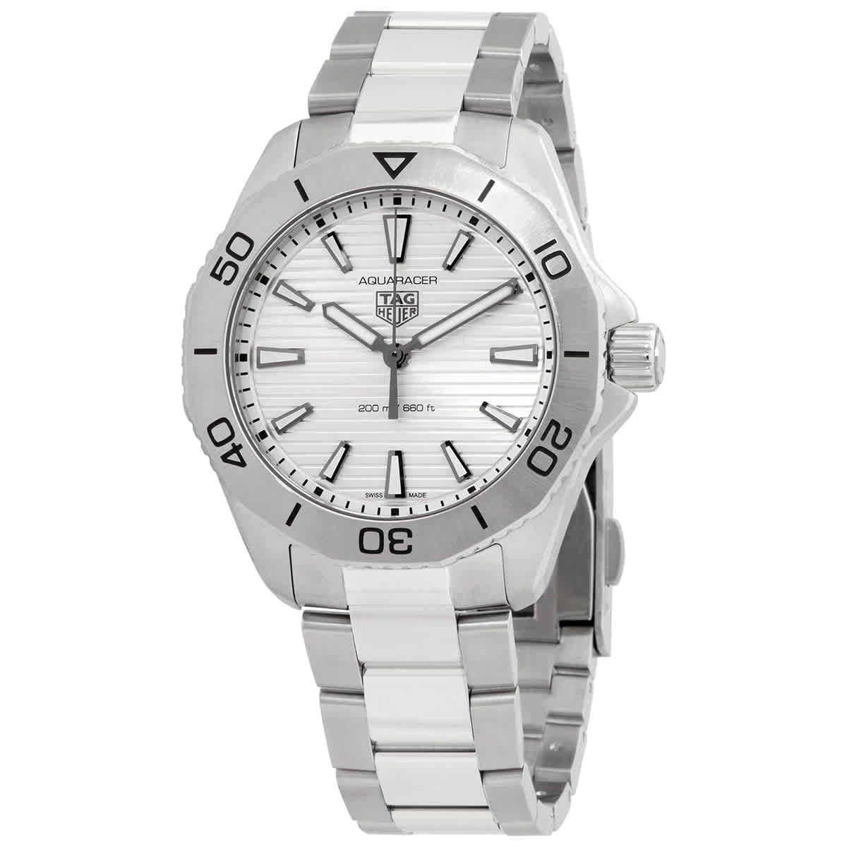  Shop Authentic Tag Heuer Aquaracer Professional 200 Quartz Silver Dial Silver Steel Strap Watch for Men - WBP1111.BA0627 - Luxxuri