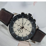  Shop Authentic Fossil Dillinger Chronograph White Dial Brown Leather Strap Watch for Men - FS5674 - Luxxuri