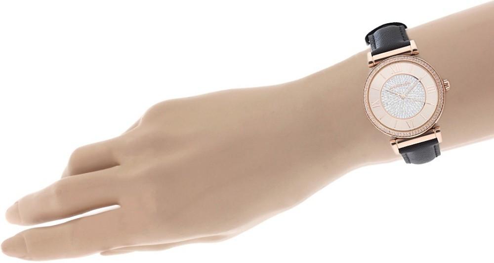  Shop Authentic Michael Kors Catlin Rose Gold Crystal Dial Black Leather Strap Watch for Women - MK2376 - Luxxuri