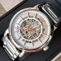  Shop Authentic Emporio Armani Meccanico Skeleton Silver Dial Silver Steel Strap Watch For Men - AR1980 - Luxxuri