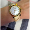  Shop Authentic Burberry The City Diamonds Mother of Pearl Dial Brown Leather Strap Watch for Women - BU9226 - Luxxuri