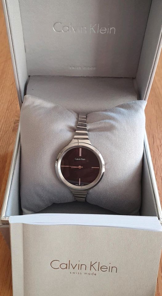 Calvin Klein Lively Black Dial Silver Steel Strap Watch for Women - K4U23121