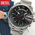  Shop Authentic Diesel Mega Chief Chronograph Black Dial Silver Steel Strap Watch For Men - DZ4308 - Luxxuri