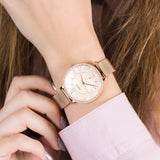  Shop Authentic Fossil Jacqueline Quartz Rose Gold Dial Rose Gold Mesh Strap Watch for Women - ES4628 - Luxxuri