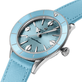  Shop Authentic Breitling Superocean Heritage '57 Pastel Paradise Blue Dial Blue Leather Strap Watch for Women - A10340161C1X1 - Luxxuri