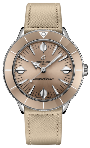  Shop Authentic Breitling Superocean Heritage '57 Brown Dial Beige Leather Strap Watch for Women - A10340A41A1X1 - Luxxuri