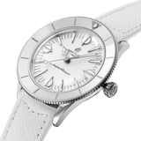  Shop Authentic Breitling Superocean Heritage '57 Pastel Paradise White Dial White Leather Strap Watch for Women - A10340A71A1X1 - Luxxuri