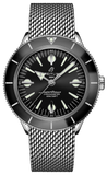  Shop Authentic Breitling Superocean Heritage '57 Black Dial Silver Mesh Bracelet Watch for Men - A10370121B1A1 - Luxxuri