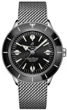  Shop Authentic Breitling Superocean Heritage '57 Black Dial Silver Mesh Bracelet Watch for Men - A10370121B1A1 - Luxxuri