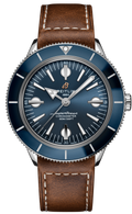 Breitling Superocean Heritage '57 Blue Dial Brown Leather Strap Watch for Men - A10370161C1X1