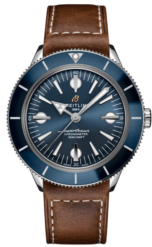 Shop Authentic Breitling Superocean Heritage '57 Blue Dial Brown Leather Strap Watch for Men - A10370161C1X1 - Luxxuri