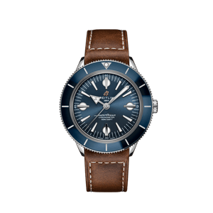 Shop Authentic Breitling Superocean Heritage '57 Blue Dial Brown Leather Strap Watch for Men - A10370161C1X1 - Luxxuri