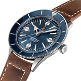  Shop Authentic Breitling Superocean Heritage '57 Blue Dial Brown Leather Strap Watch for Men - A10370161C1X1 - Luxxuri