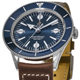  Shop Authentic Breitling Superocean Heritage '57 Blue Dial Brown Leather Strap Watch for Men - A10370161C1X1 - Luxxuri