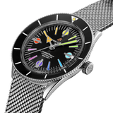  Shop Authentic Breitling Superocean Heritage '57 Black Dial Silver Mesh Bracelet Watch for Men - A103701A1B1A1 - Luxxuri