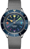  Shop Authentic Breitling Superocean Heritage '57 Special Edition II Blue Dial Silver Mesh Bracelet Watch for Men - A103702A1C1A1 - Luxxuri