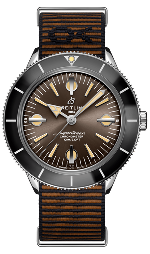  Shop Authentic Breitling Superocean Heritage '57 Outerknown Brown Dial Brown NATO Strap Watch for Men - A103703A1Q1W1 - Luxxuri