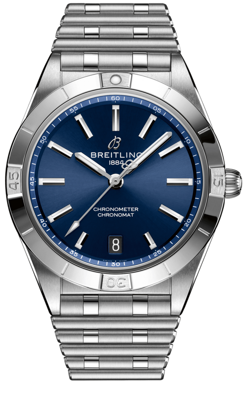  Shop Authentic Breitling Chronomat Automatic 36 Blue Dial Silver Steel Strap Watch for Women - A10380101C1A1 - Luxxuri