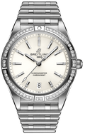  Shop Authentic Breitling Chronomat Automatic 36 Diamonds White Dial Silver Steel Strap Watch for Women - A10380591A1A1 - Luxxuri