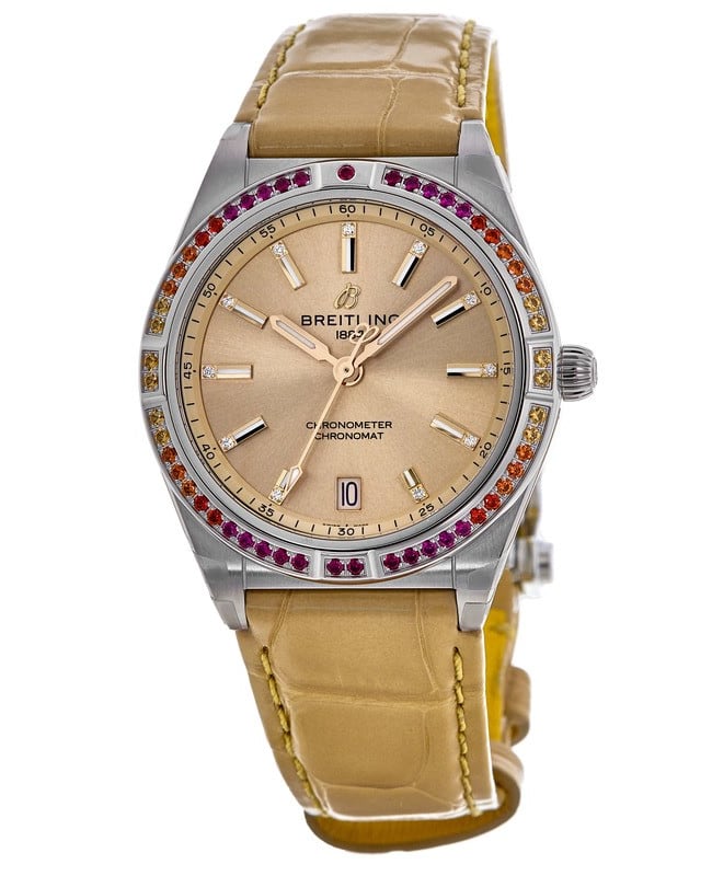  Shop Authentic Breitling Chronomat Automatic 36 South Sea Brown Dial Brown Leather Strap Watch for Women - A10380611A1P1 - Luxxuri