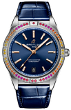  Shop Authentic Breitling Chronomat Automatic 36 South Sea Blue Dial Blue Leather Strap Watch for Women - A10380611C1P1 - Luxxuri