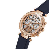 Shop Authentic Guess Solistice Diamonds Roe Gold Dial Black Rubber Strap Watch for Women - GW0484L2 - Luxxuri