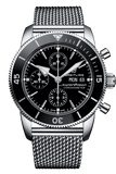 Shop Authentic Breitling Superocean Heritage Chronograph 44 Black Dial Silver Mesh Bracelet Watch for Men - A13313121B1A1 - Luxxuri