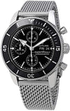  Shop Authentic Breitling Superocean Heritage Chronograph 44 Black Dial Silver Mesh Bracelet Watch for Men - A13313121B1A1 - Luxxuri