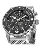  Shop Authentic Breitling Superocean Heritage Chronograph 44 Black Dial Silver Mesh Bracelet Watch for Men - A13313121B1A1 - Luxxuri