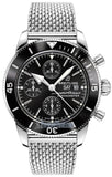  Shop Authentic Breitling Superocean Heritage Chronograph 44 Black Dial Silver Mesh Bracelet Watch for Men - A13313121B1A1 - Luxxuri
