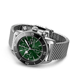  Shop Authentic Breitling Superocean Heritage Chronograph 44 Green Dial Silver Mesh Bracelet Watch for Men - A13313121L1A1 - Luxxuri