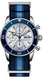  Shop Authentic Breitling Superocean Heritage Chronograph 44 Ocean Conservancy Silver Dial Two Tone NATO Strap Watch for Men - A133131A1G1W1 - Luxxuri