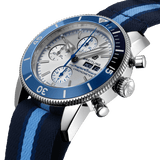  Shop Authentic Breitling Superocean Heritage Chronograph 44 Ocean Conservancy Silver Dial Two Tone NATO Strap Watch for Men - A133131A1G1W1 - Luxxuri