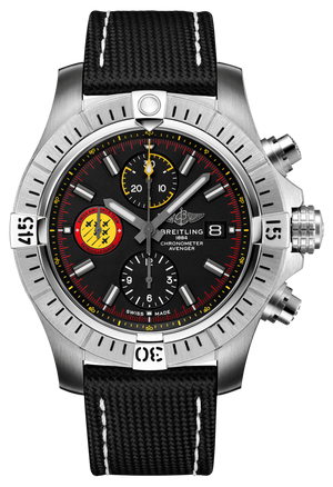  Shop Authentic Breitling Avenger Chronograph 45mm Swiss Air Force Team Black Dial Black Nylon Strap Watch for Men - A133171A1B1X1 - Luxxuri