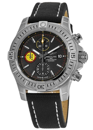  Shop Authentic Breitling Avenger Chronograph 45mm Swiss Air Force Team Black Dial Black Nylon Strap Watch for Men - A133171A1B1X1 - Luxxuri