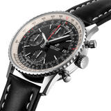  Shop Authentic Breitling Navitimer 1 Chronograph 41mm Automatic Black Dial Black Leather Strap Mens Watch - A13324121B1P1 - Luxxuri