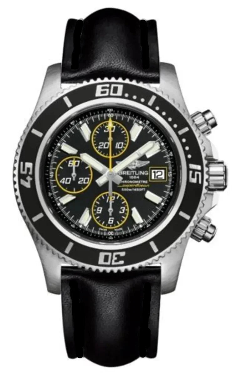 Breitling Superocean Chronograph II Black Dial 44mm Automatic Mens Watch - A1334102/BA82