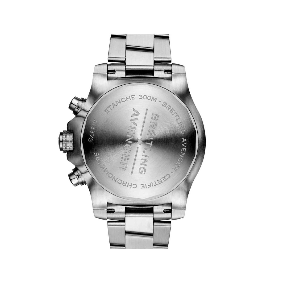  Shop Authentic Breitling Super Avenger Chronograph 48 Black Dial Silver Steel Strap Watch for Men - A13375101B1A1 - Luxxuri