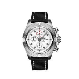  Shop Authentic Breitling Super Avenger Chronograph 48 White Dial Black Nylon Strap Watch for Men - A133751A1A1X1 - Luxxuri