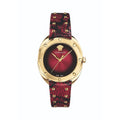  Shop Authentic Versace Shadov Quartz Red Dial Red Leather Strap Watch for Women - VEBM00918 - Luxxuri