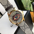  Shop Authentic Gucci G Timeless Eye Beige Dial Beige Leather Strap Watch For Men - YA1264022 - Luxxuri