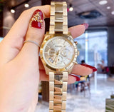  Shop Authentic Fossil Boyfriend Gold Dial Gold Steel Strap Watch for Women - ES3884 - Luxxuri