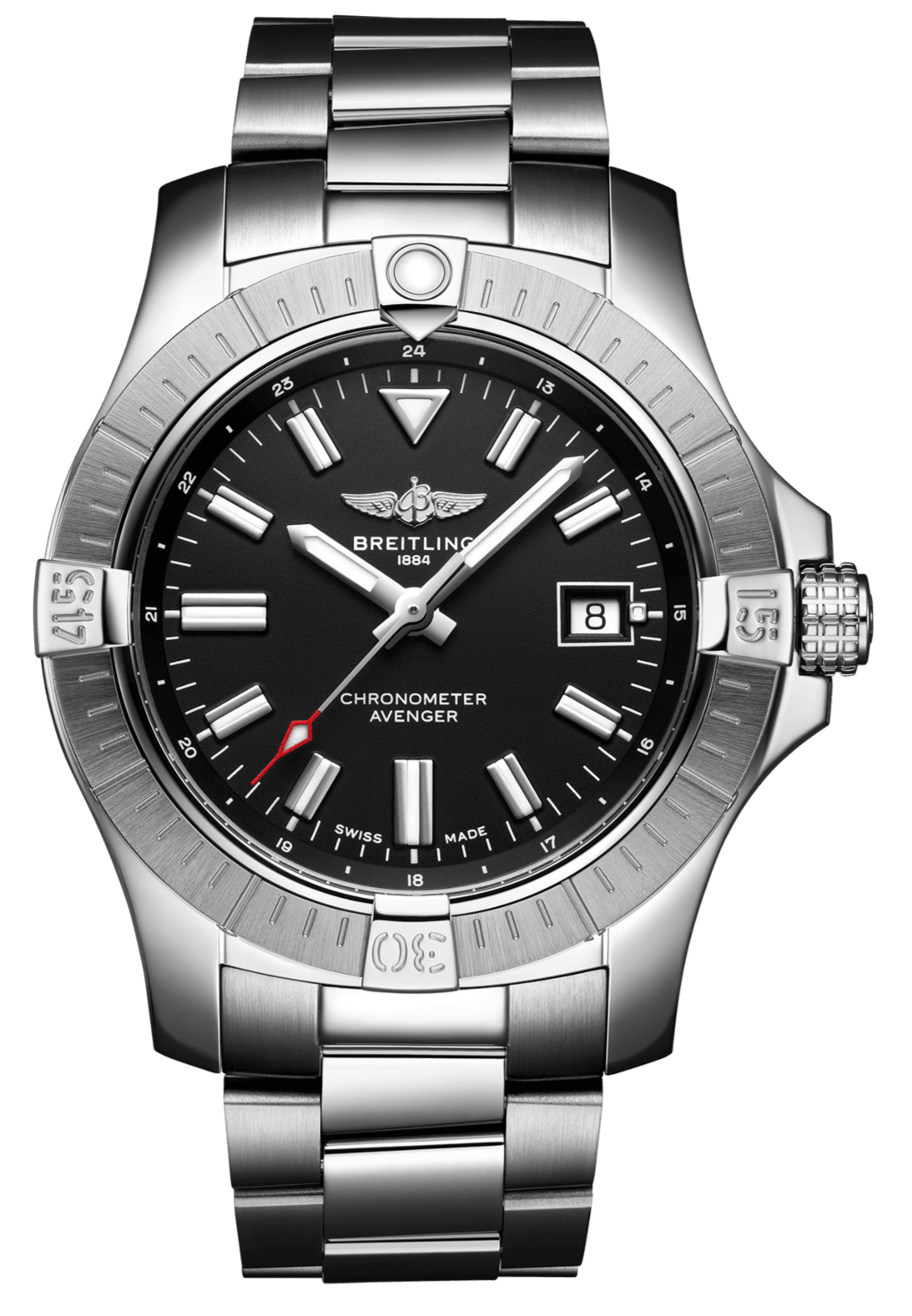  Shop Authentic Breitling Avenger Automatic 43mm Black Dial Silver Steel Strap Watch for Men - A17318101B1A1 - Luxxuri