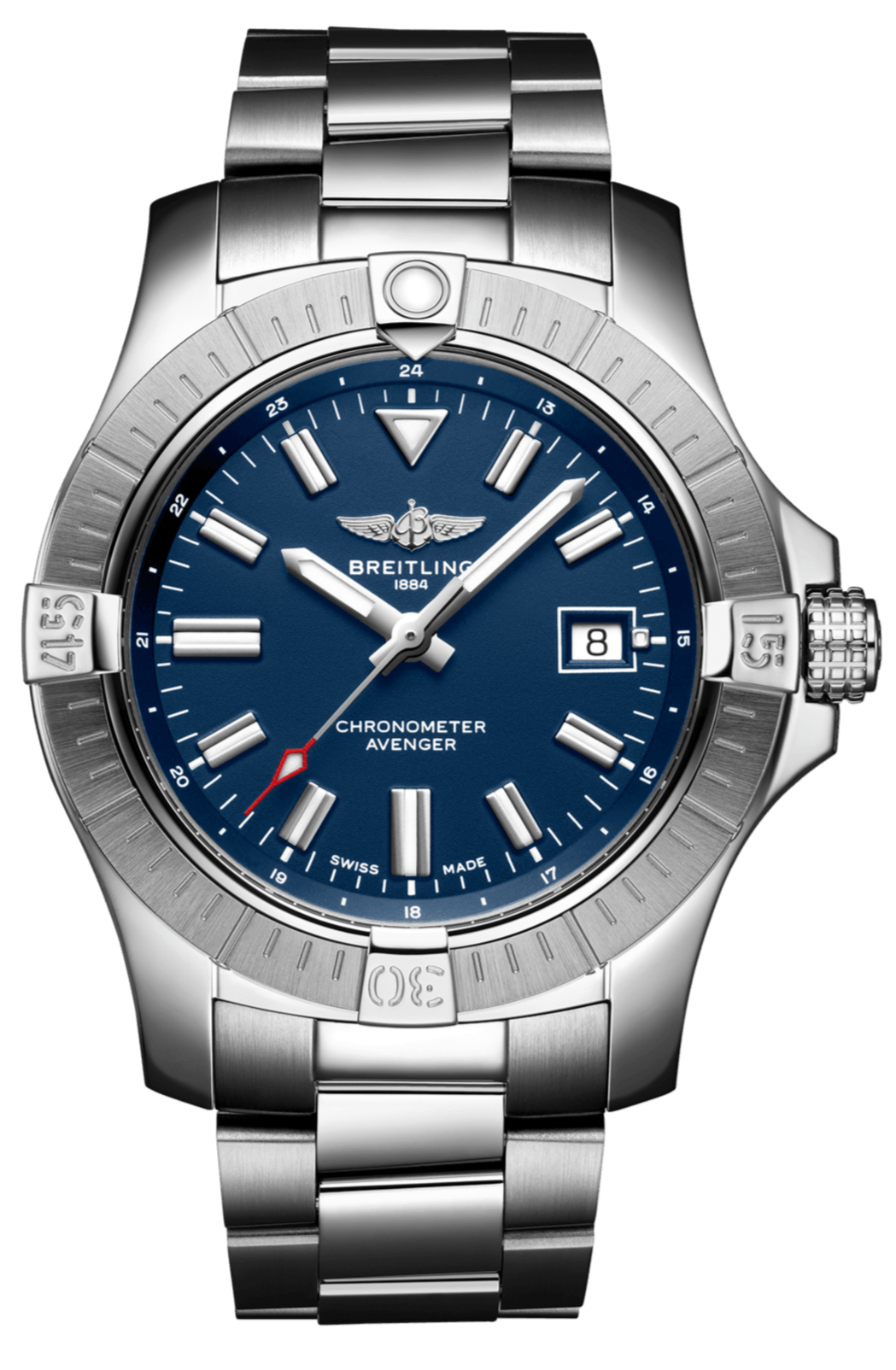  Shop Authentic Breitling Avenger Automatic 43mm Blue Dial Silver Steel Strap Watch for Men - A17318101C1A1 - Luxxuri