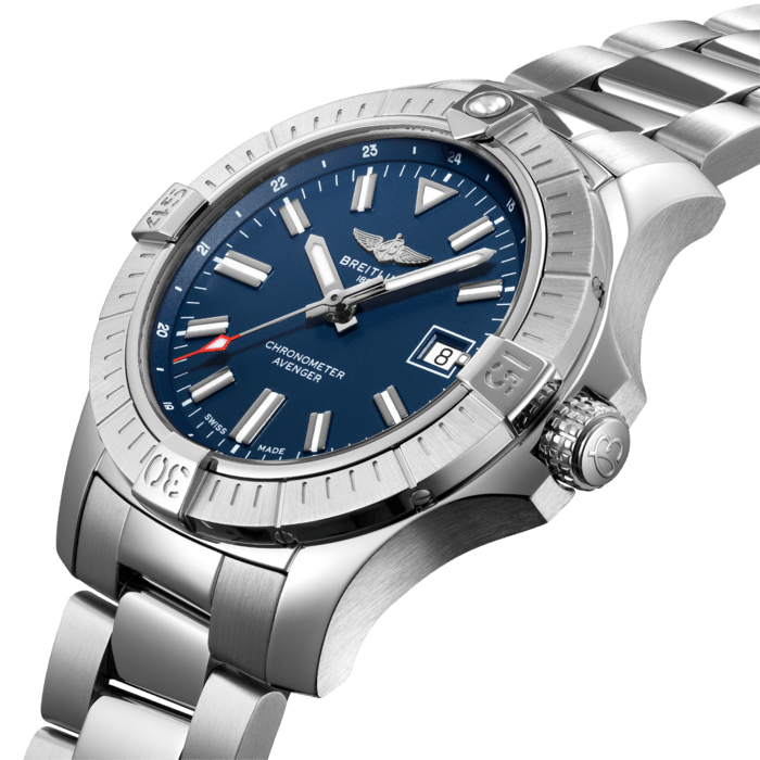  Shop Authentic Breitling Avenger Automatic 43mm Blue Dial Silver Steel Strap Watch for Men - A17318101C1A1 - Luxxuri