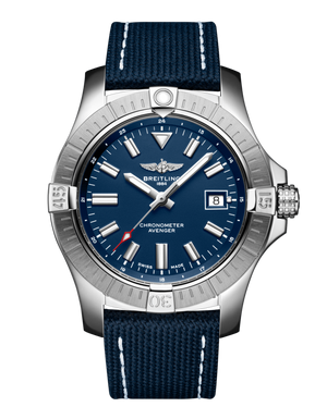  Shop Authentic Breitling Avenger Automatic 43 Blue Dial Blue Nylon Strap Watch for Men - A17318101C1X1 - Luxxuri