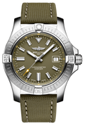 Breitling Avenger Automatic GMT 43 Green Dial Green Nylon Strap Watch for Men - A17318101L1X1