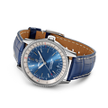  Shop Authentic Breitling Navitimer Automatic 38mm Blue Dial Blue Leather Strap Mens Watch - A17325211C1P1 - Luxxuri