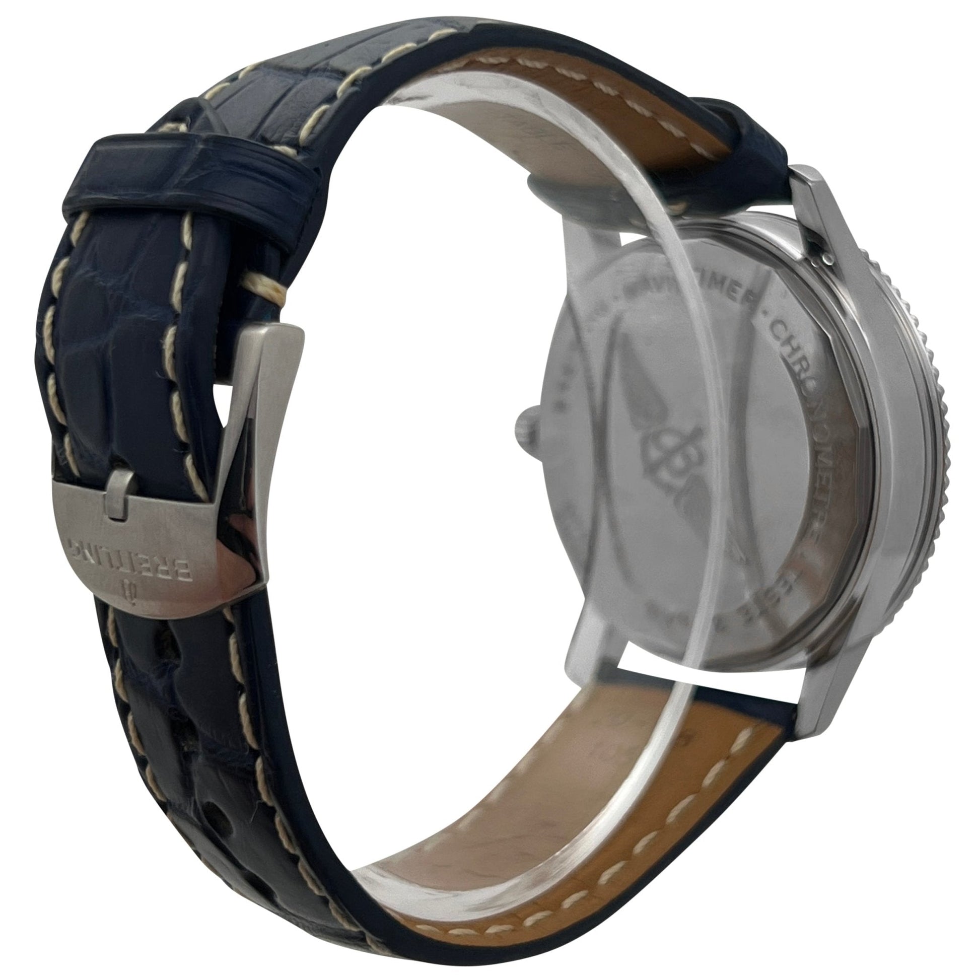  Shop Authentic Breitling Navitimer Automatic 38mm Blue Dial Blue Leather Strap Mens Watch - A17325211C1P1 - Luxxuri