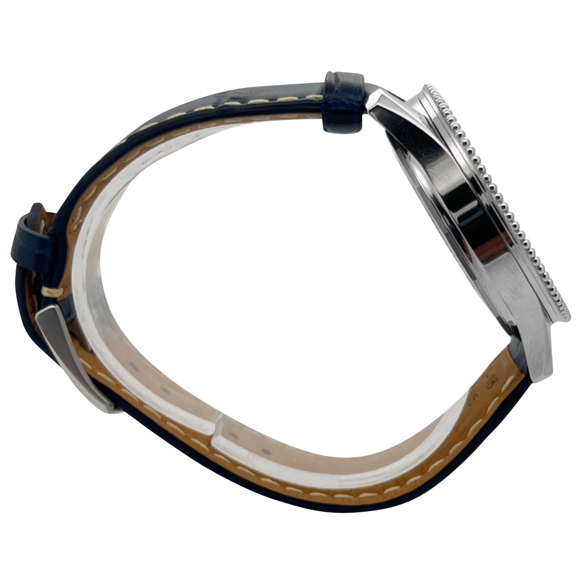  Shop Authentic Breitling Navitimer Automatic 38mm Blue Dial Blue Leather Strap Mens Watch - A17325211C1P1 - Luxxuri